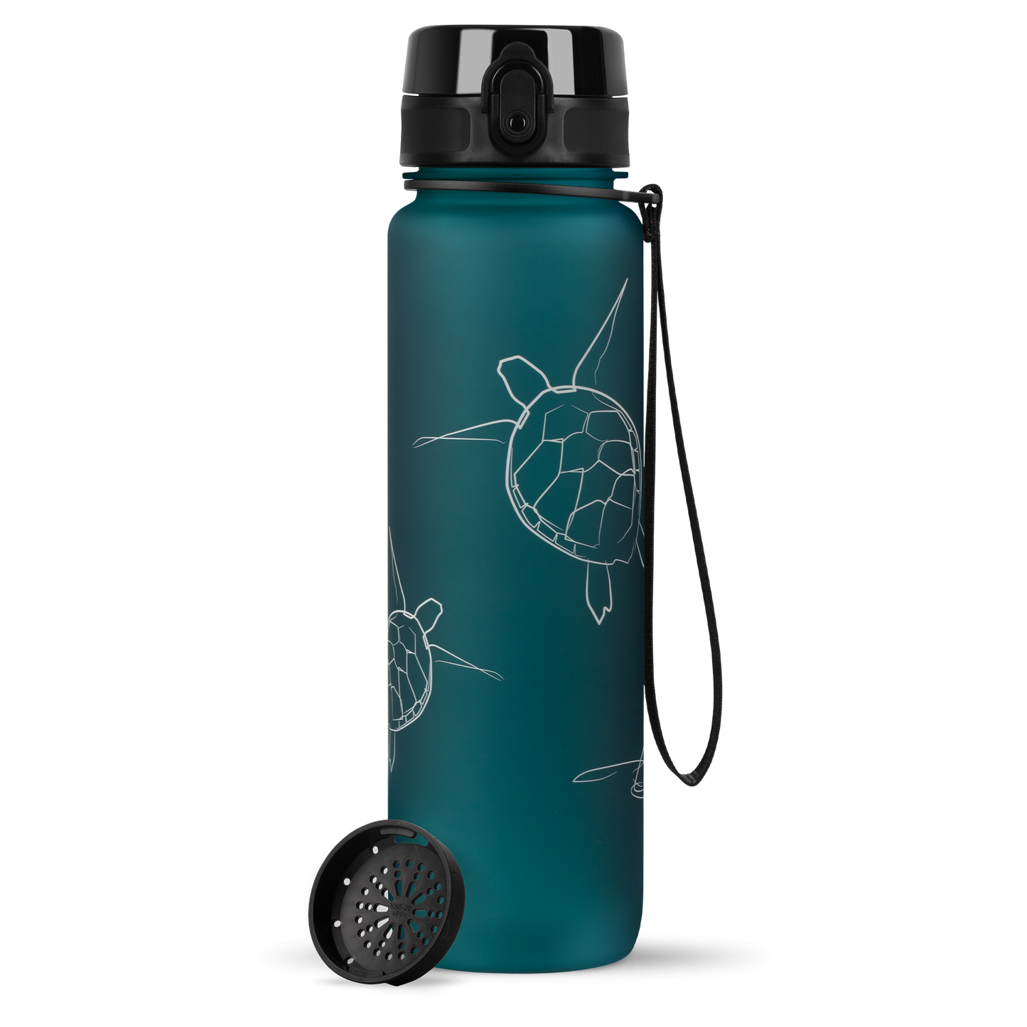 uberBottle Trinkflasche Tracker und Motive | softTouch Sieb