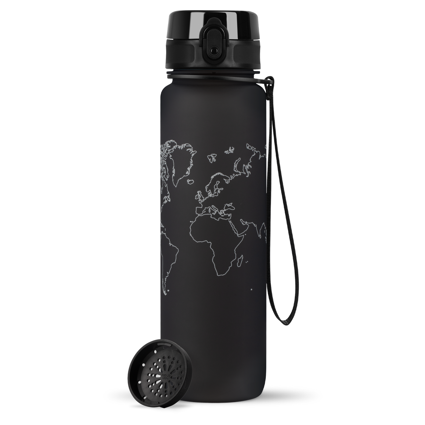uberBottle Trinkflasche Tracker und Motive | softTouch Sieb