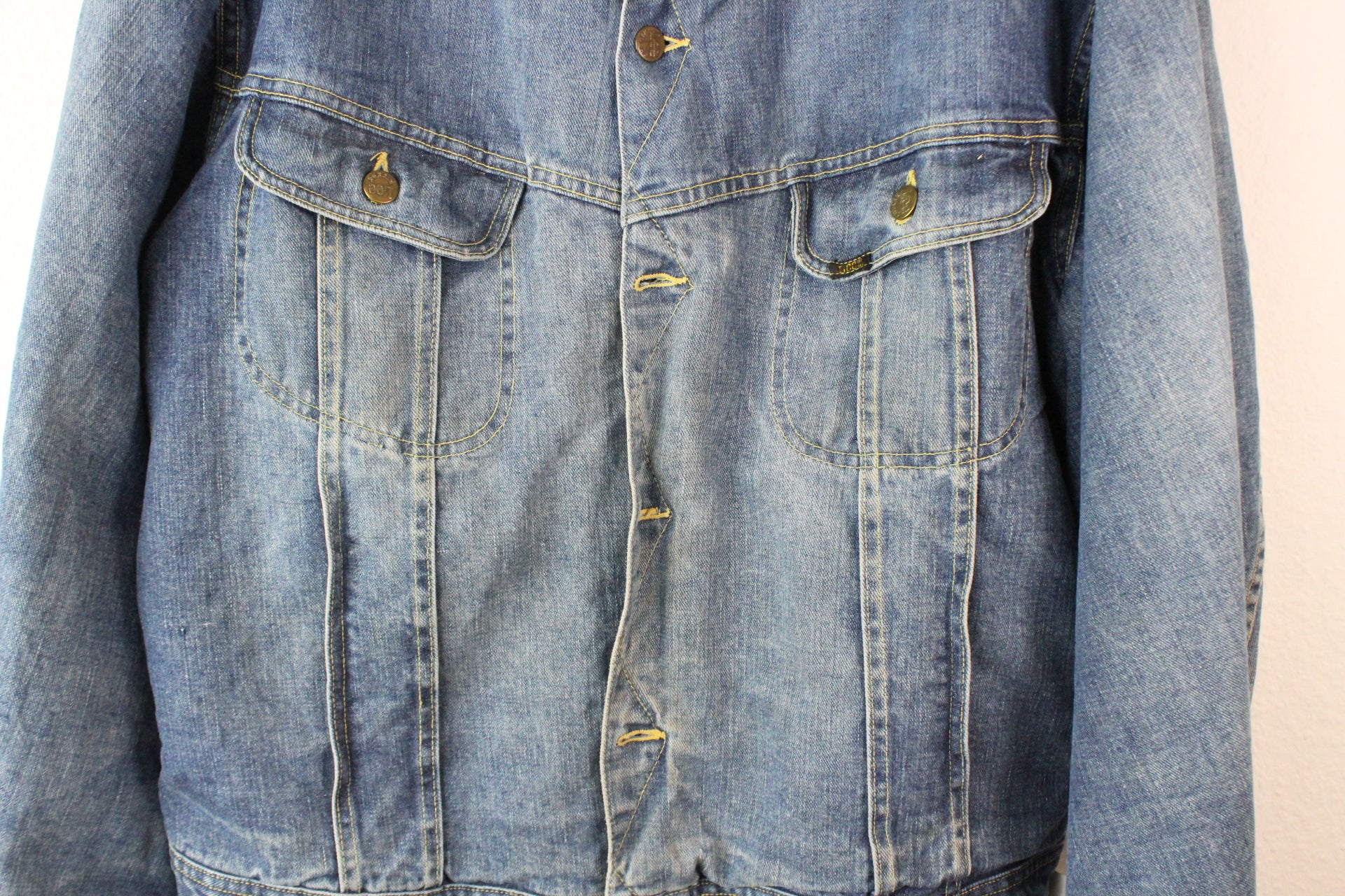 Vintage 70s Lee Storm Rider Jeans Jacke - Image 6