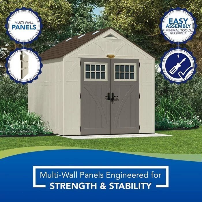 Suncast Tremont 8×10 BMS8100 Outdoor Resin Storage Shed - Image 3