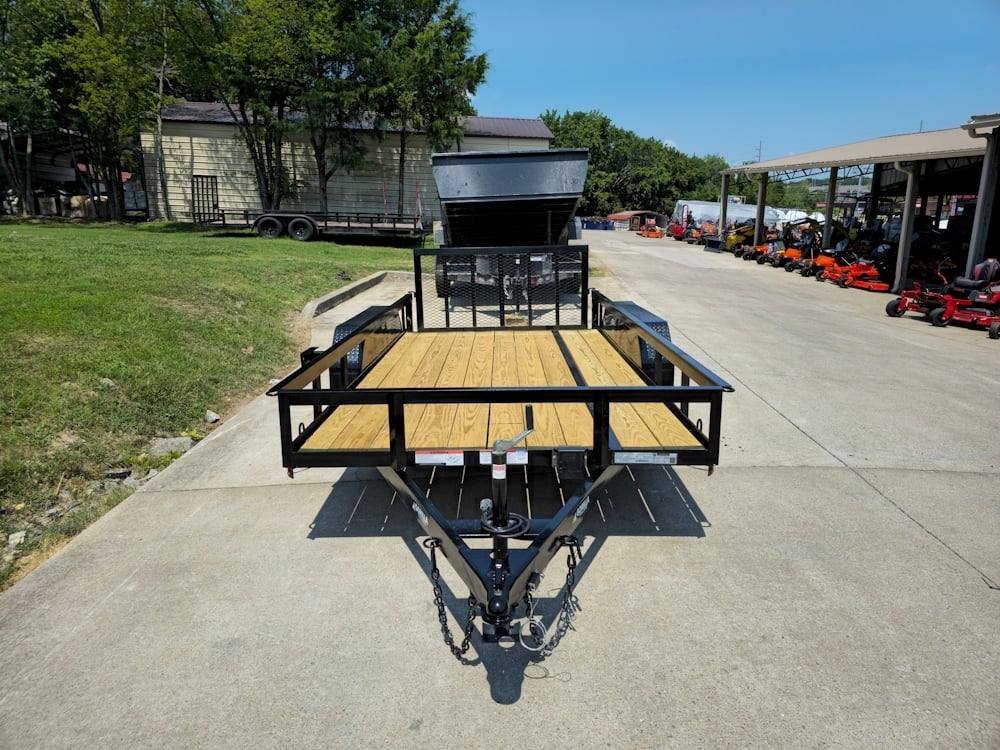 6’4″ x 14 Utility Trailer Powder Coated Dovetail (2) 3500 Axles 7k GVWR - Image 2