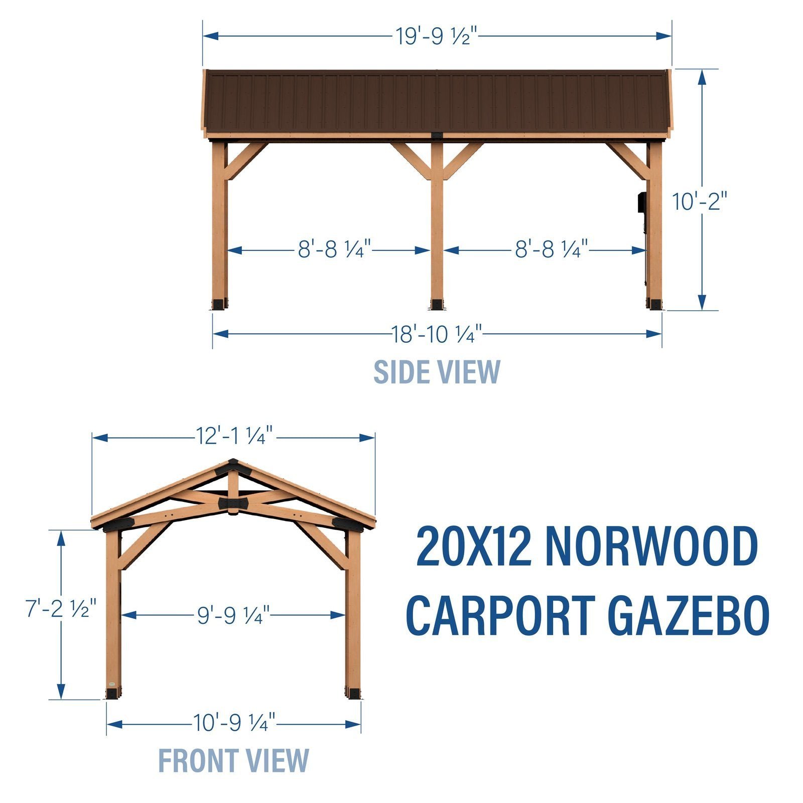 Norwood Carport/Gazebo 20×12 - Image 15