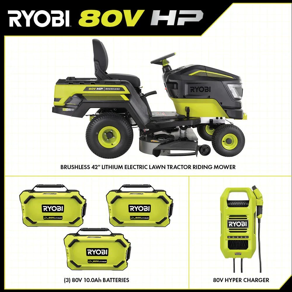 Brushless 80V Hp 46-Inch Cordless Lawn Tractor Battery Powered - Image 20