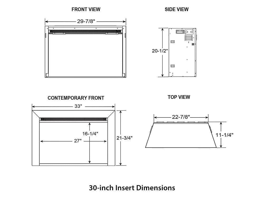 SimpliFire 30-In Electric Fireplace Insert with LED Flame and Multi-Color Ember Bed - Image 14