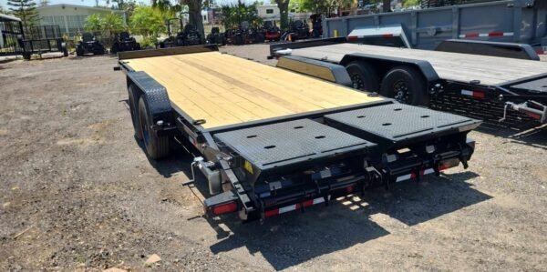 22 Foot Big Tex Super Duty Tandem Axle with Mega Ramp Black Equipment Trailer (16ET-19BK+3MR) - Image 3