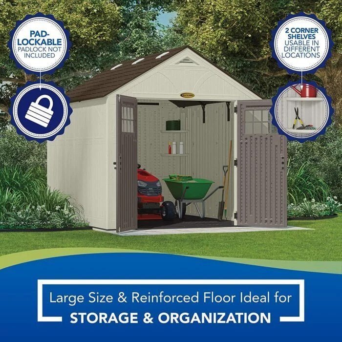 Suncast Tremont 8×10 BMS8100 Outdoor Resin Storage Shed - Image 4