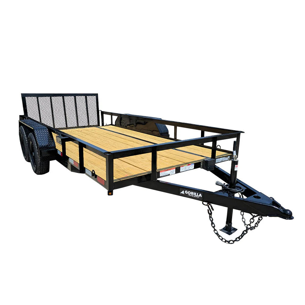 6’4″ x 14 Utility Trailer Powder Coated Dovetail (2) 3500 Axles 7k GVWR
