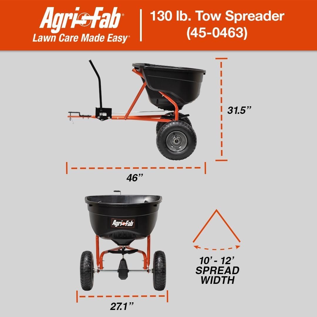 Agri-Fab 45-0543 Tow-Behind 100 lb Lawn & Garden Spiker Seeder Spreader - Image 37