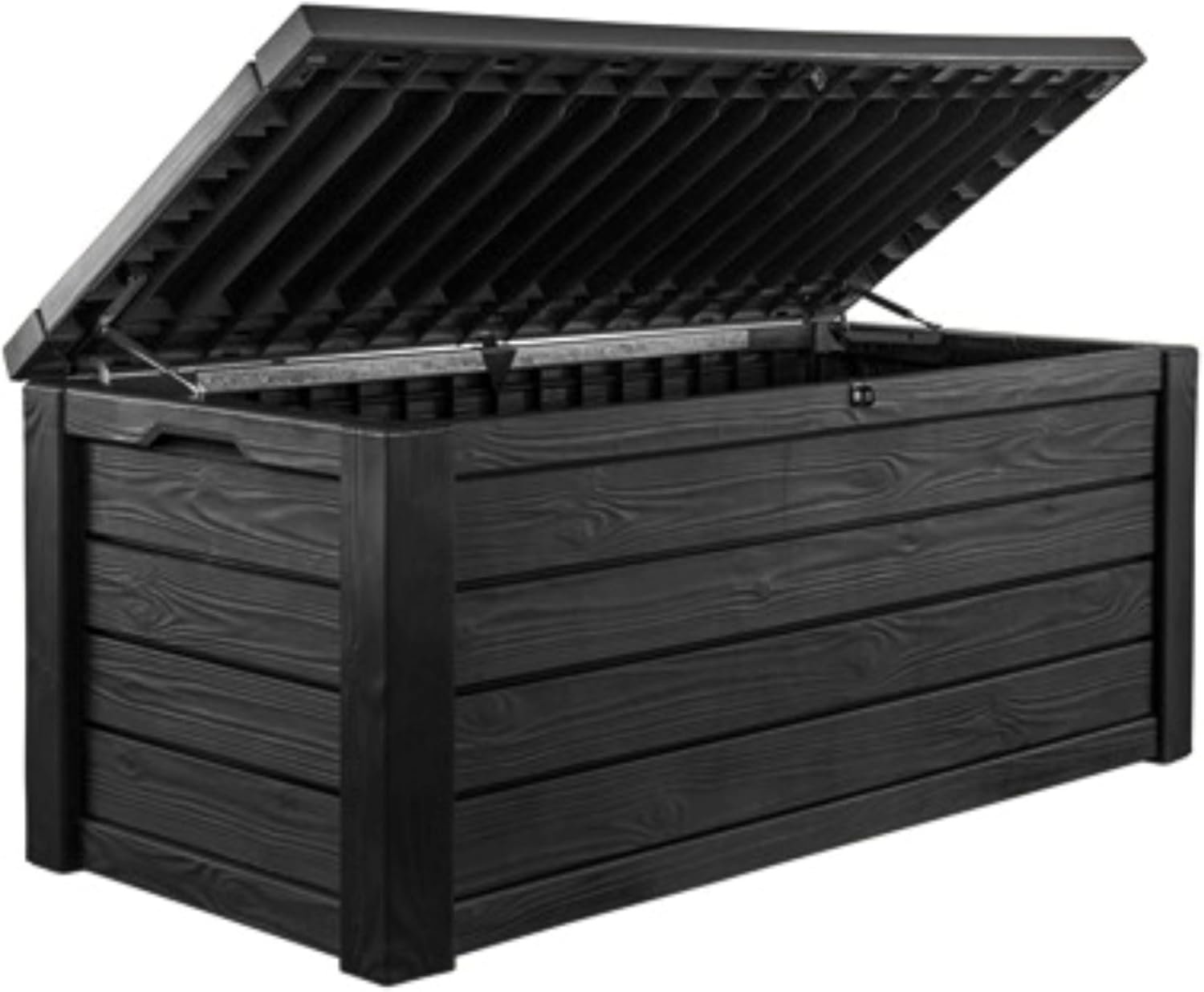 Keter Westwood 150-Gallon Resin Outdoor Storage Box | Weather-Resistant Deck Bin for Patio Cushions, Garden Tools & Pool Accessories – Dark Grey - Image 9