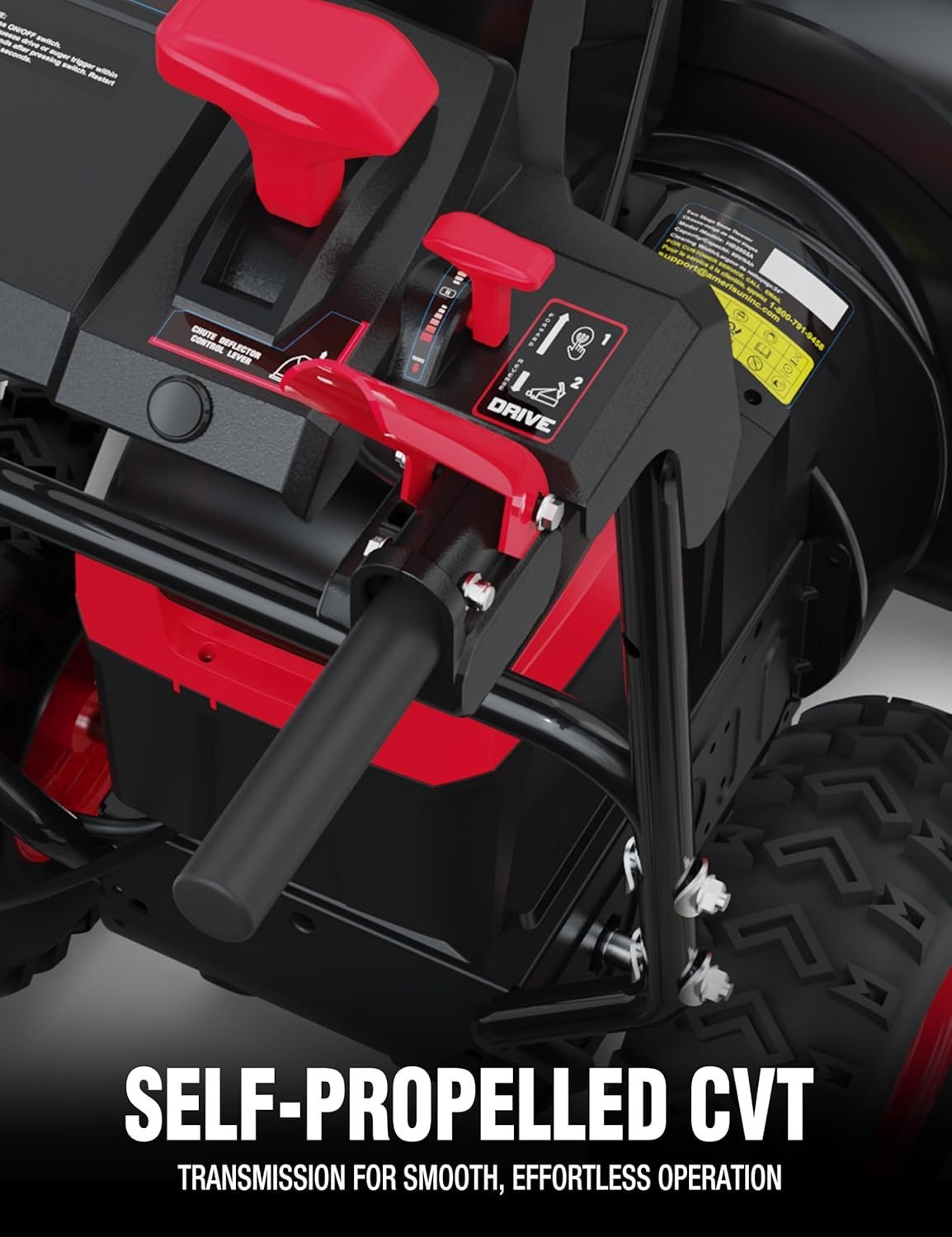PowerSmart HB2805A 80V 24-Inch Self-Propelled 2-Stage Cordless Snow Blower with 6.0Ah Battery & Charger - Image 6