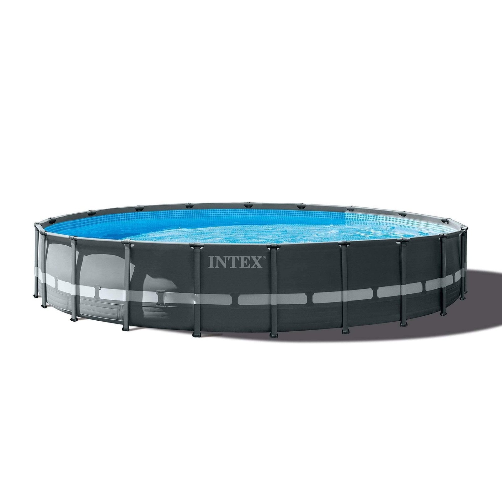 Intex 24ft x 52in Ultra XTR Round Frame Pool, Loungers (2 Pack), Floating Cooler - Image 8