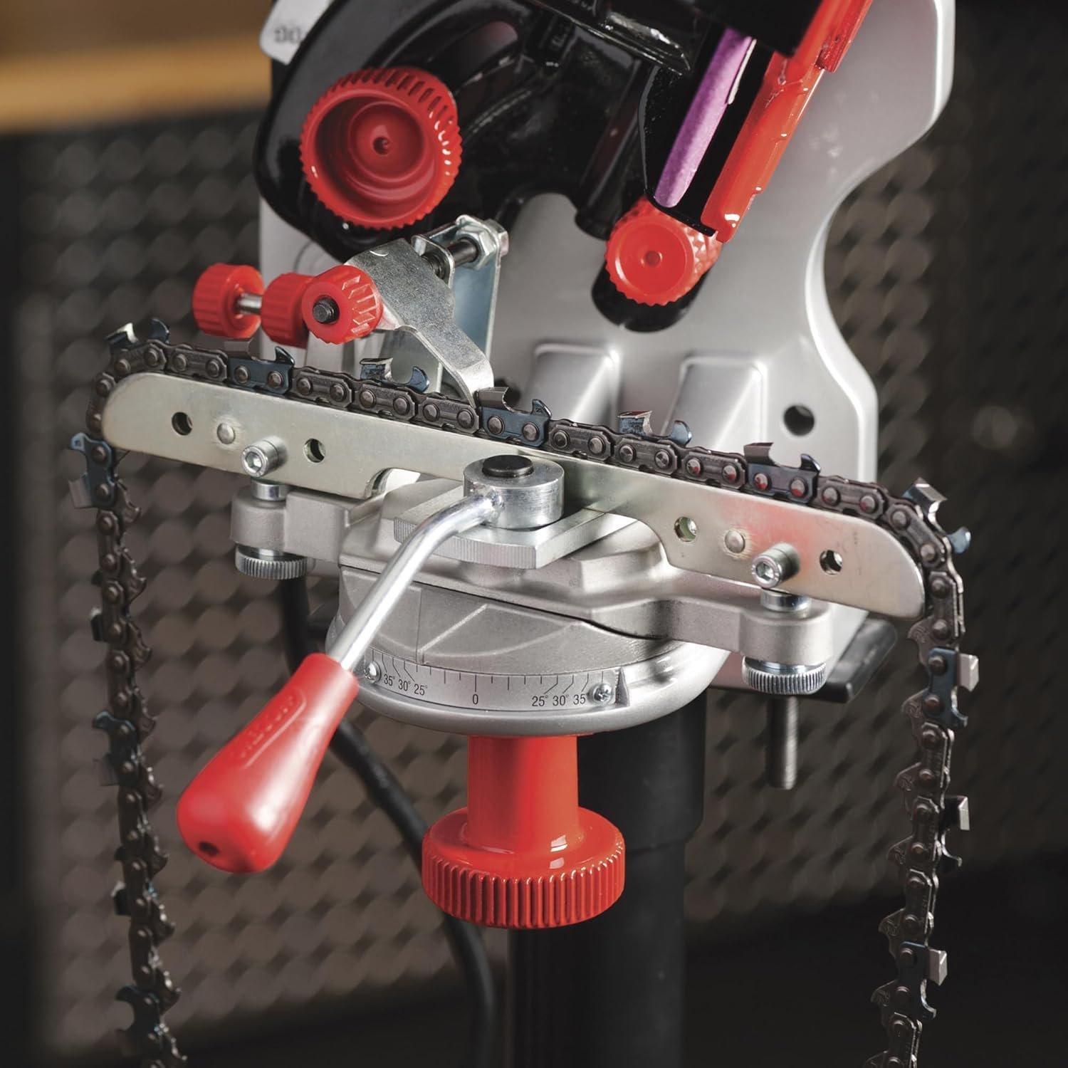 Oregon Professional Compact 120-Volt Bench Grinder, Universal Saw Chain Sharpener, for All Chainsaw Chains (410-120) - Image 3