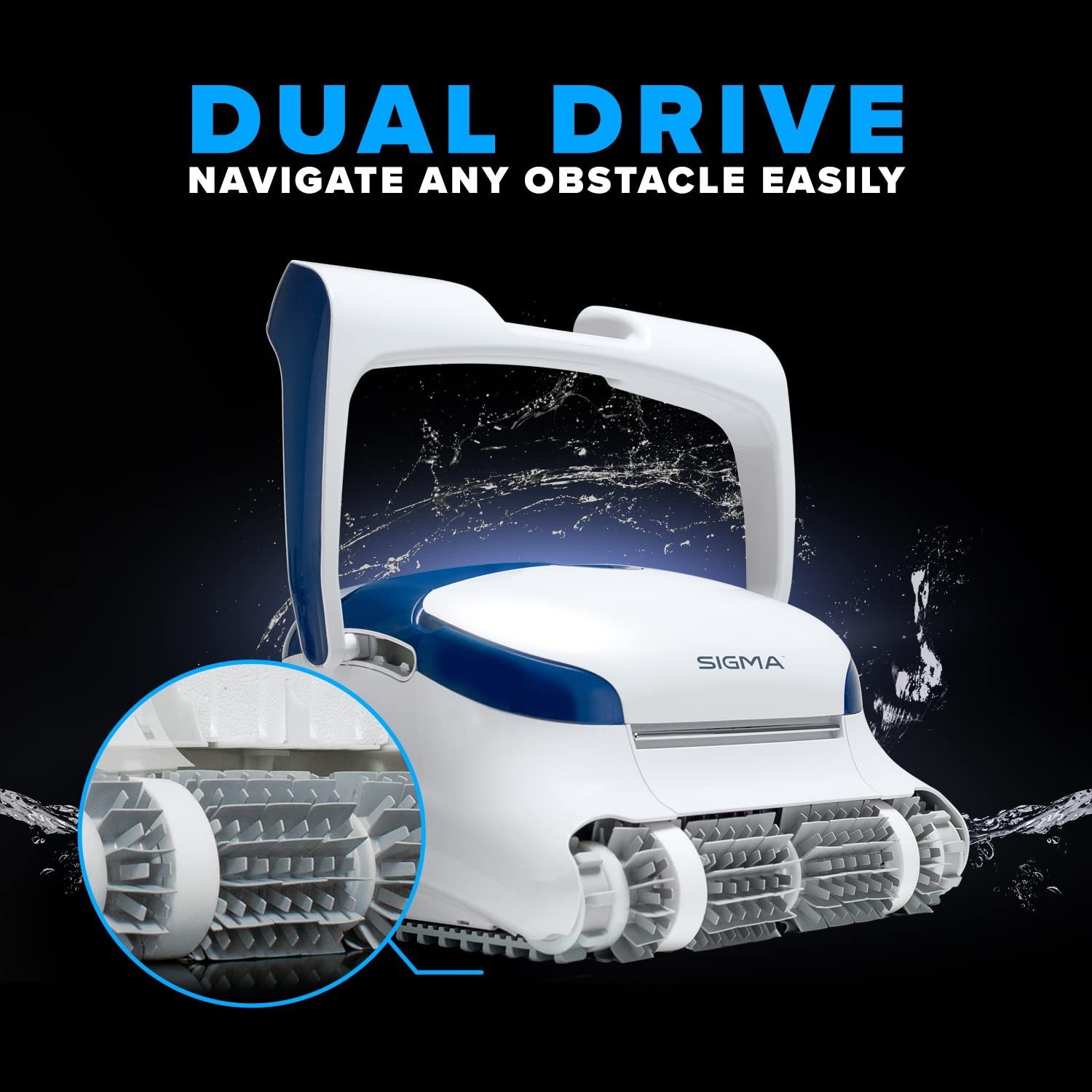 Dolphin Sigma Robotic Pool Cleaner (2024 Model) — Wi-Fi, App, Gyroscope, Weekly Timer, Waterline Cleaning & Massive Top-Loading Ultra-Fine and Standard Filters for In-Ground Swimming Pools up to 50ft - Image 2