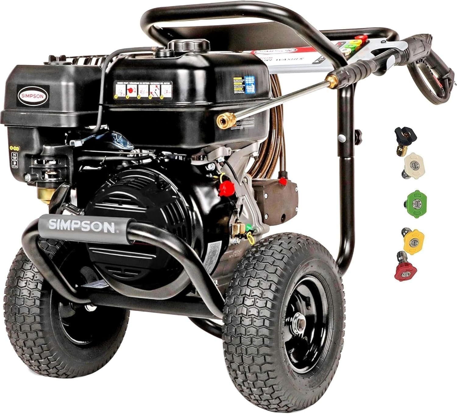 Simpson PowerShot PS60843 – 4400 PSI 4.0 GPM Commercial Gas Pressure Washer with 50 ft Hose | Cold Water, 49-State Compliant