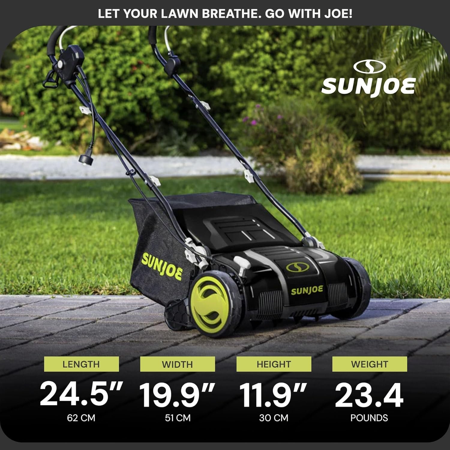 Sun Joe AJ805E 13A Electric Dethatcher & Scarifier, 15 in. - Image 5
