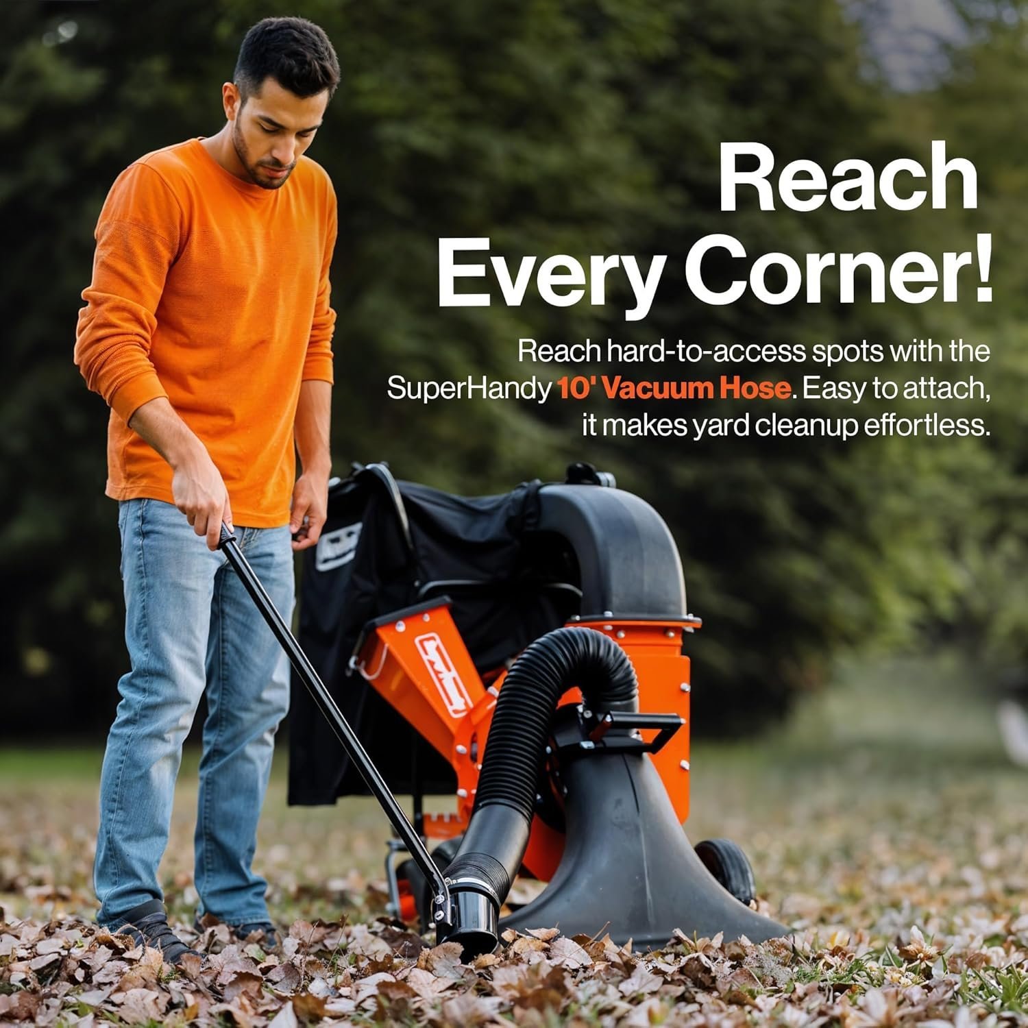 SuperHandy 7HP Gas Leaf Vacuum & Wood Chipper, 10:1 Mulch, 6-Bushel Bag - Image 5