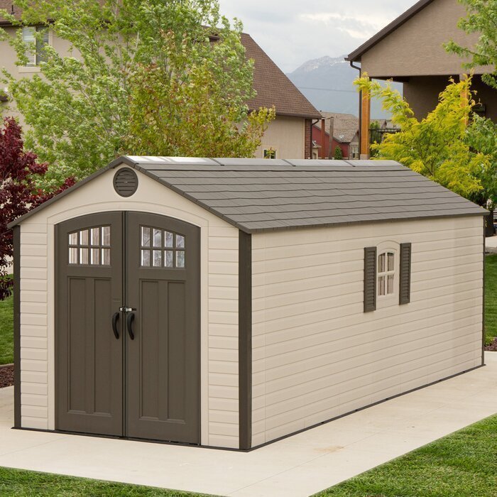 D Plastic Storage Shed 8 ft. W x 20 ft - Image 9