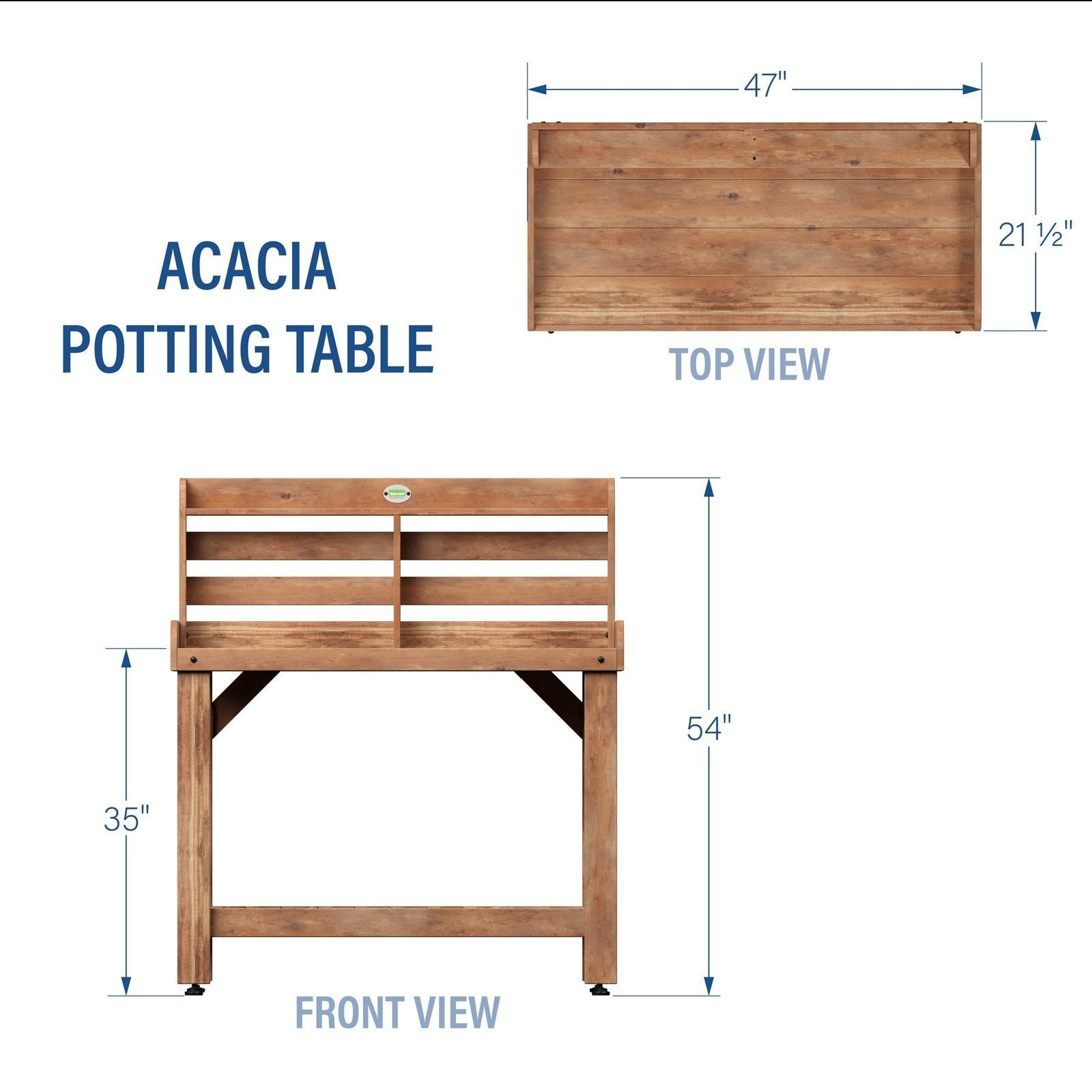 Potting Table/Bench/Serving Bar β Acacia Wood - Image 3