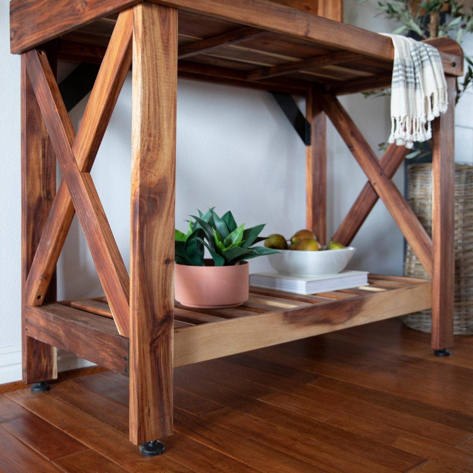 Potting Table/Bench/Serving Bar β Acacia Wood - Image 14