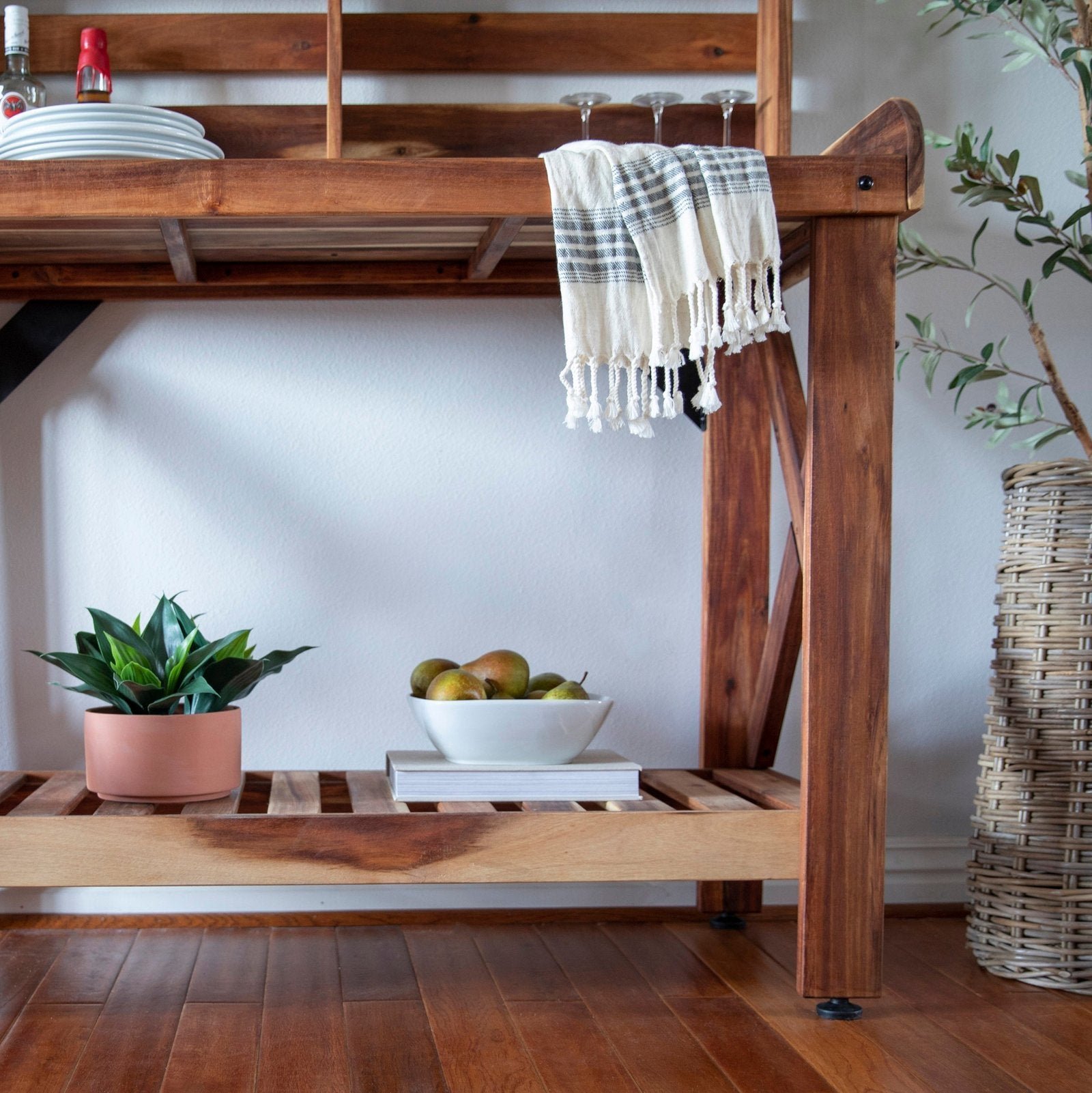 Potting Table/Bench/Serving Bar β Acacia Wood - Image 12