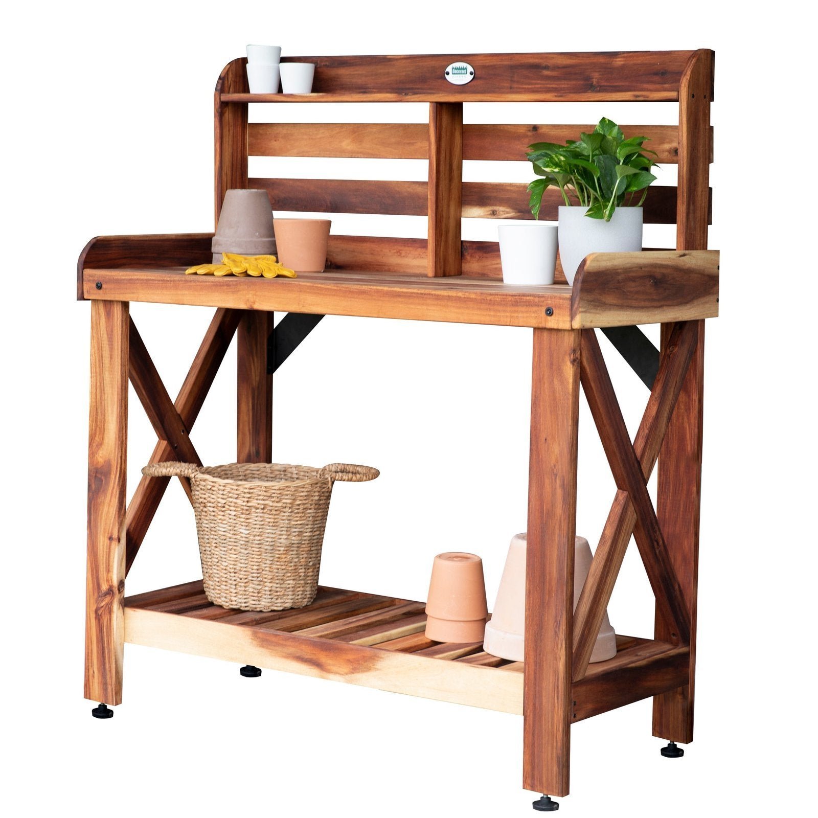 Potting Table/Bench/Serving Bar β Acacia Wood - Image 2
