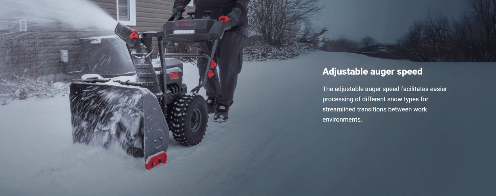 Kress KG471 60V 24-Inch 2-Stage Cordless Snow Thrower Kit (4×5Ah Batteries & Charger) - Image 9