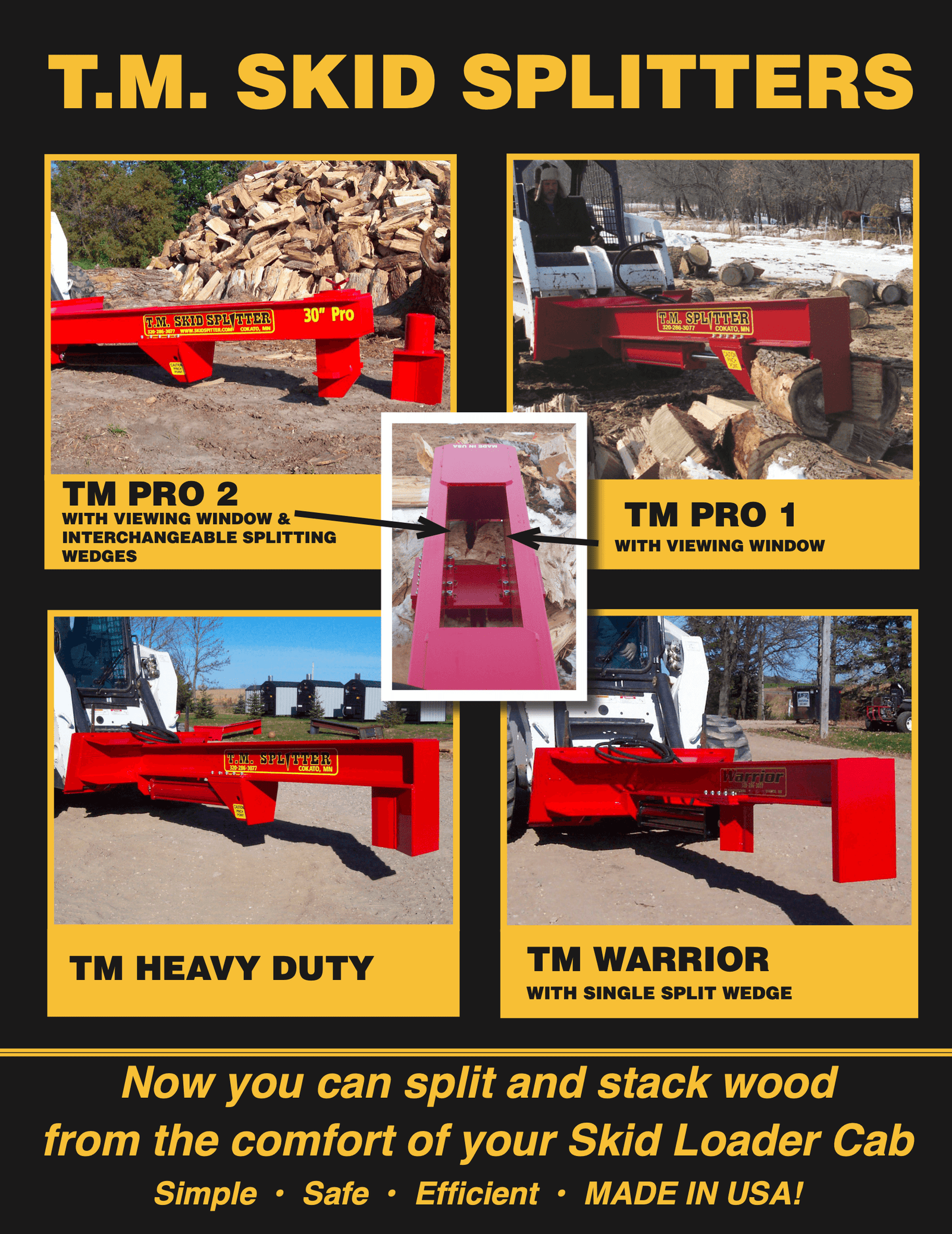 TM Heavy Duty Log Splitter Skid Steer Attachment (30” or 36” Stroke) - Image 4