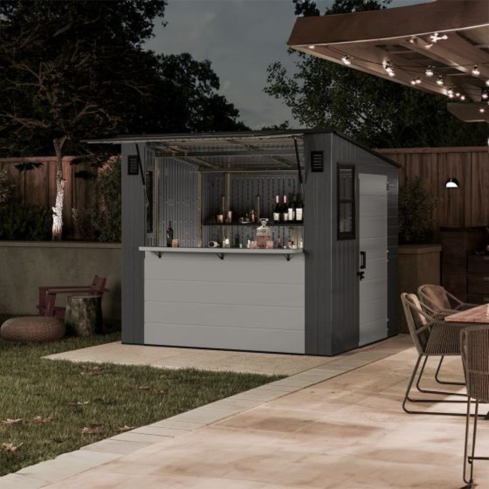 Suncast 8 ft. x 7 ft. Cabana Entertainment Shed BMCB8730T - Image 7