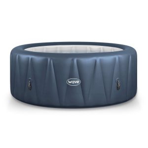 Wave Atlantic 6 Person Round Inflatable Hot Tub, Navy