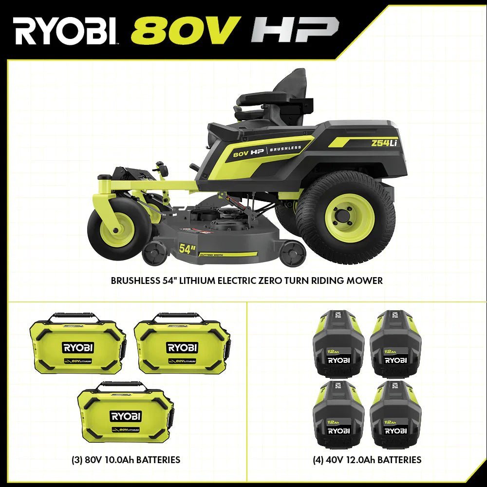 80V Max HP Lithium 54″ Brushless Electric Zero Turn Lawn Mower - Image 23
