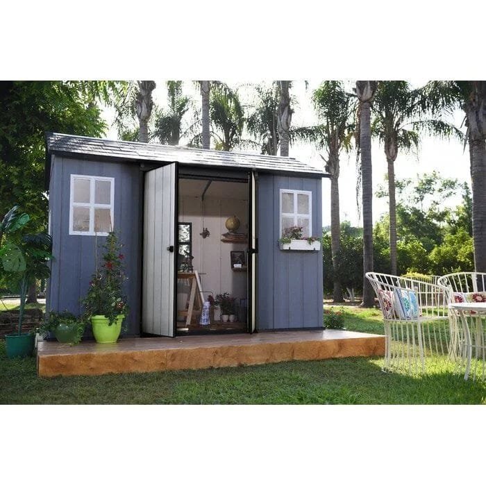 Oakland 11 ft. W x 7.5 ft. D Plastic Storage Shed - Image 9