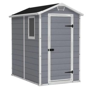 Storage Shed: Manor 4X6 S Outdoor Storage Shed, Brown