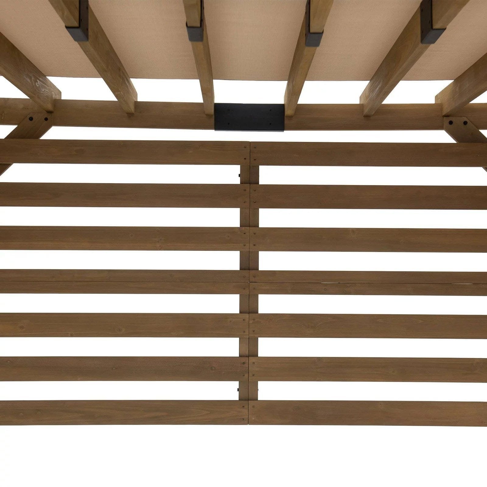 SummerCove 11 ft. x 10 ft. Tan Cedar Frame Wood Pergola with Adjustable Canopy - Image 9