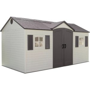 Lifetime 15 ft. x 8 ft. Outdoor Garden Storage Shed with Double Doors & Skylights